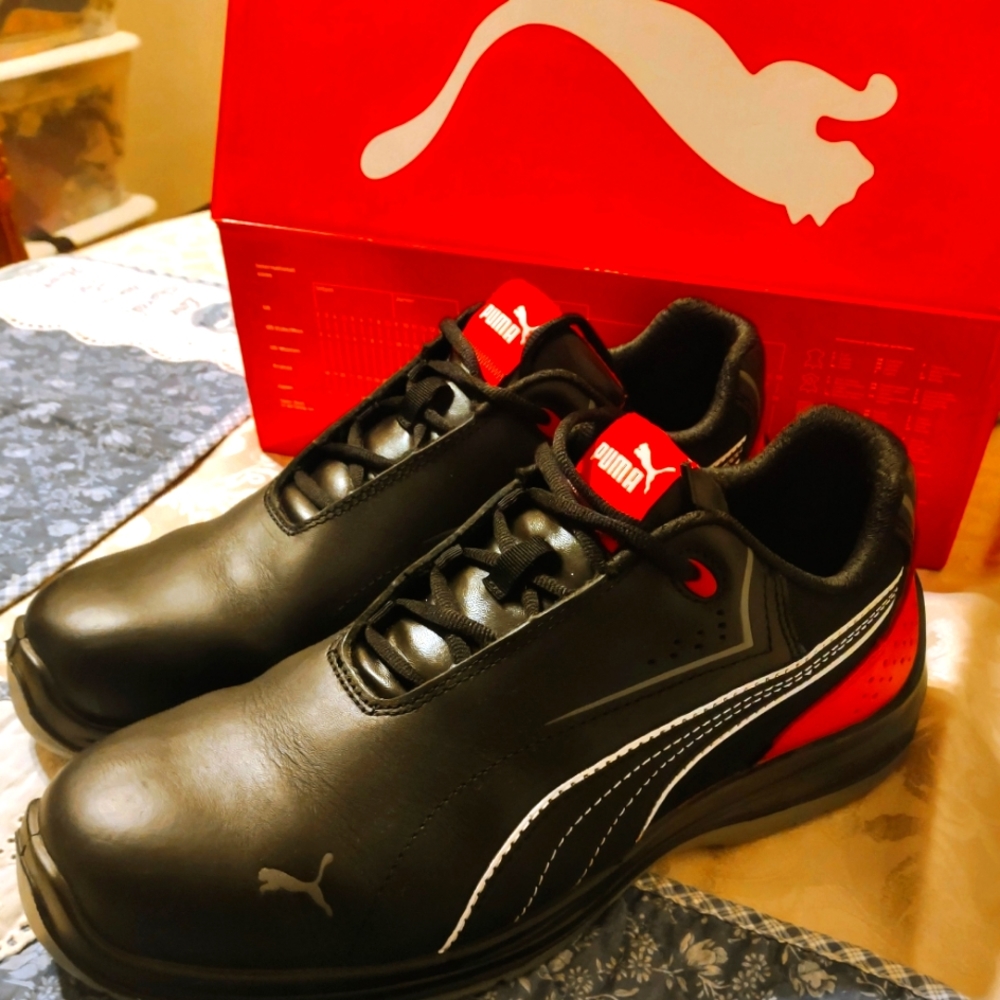 Pumas ,Men's Safety low work steel toe/work resistant sneakers, Size 12